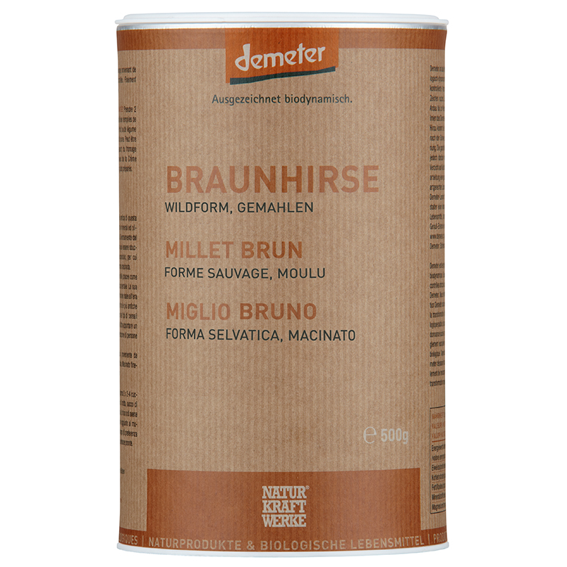 NATURKRAFTWERKE Braunhirse wildform gemahlen<br>500 g, Demeter
