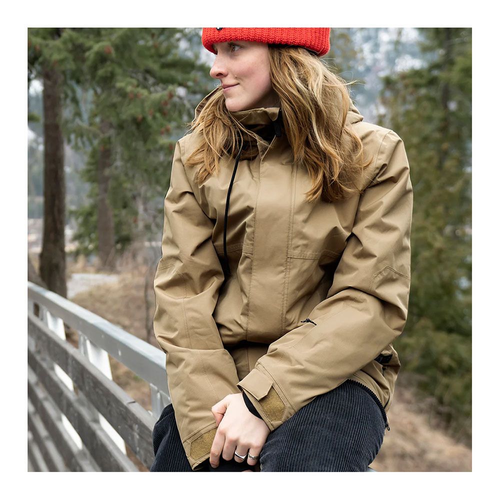 Volcom PAXSON 2L TDS INF - Veste ski Femme dark khaki