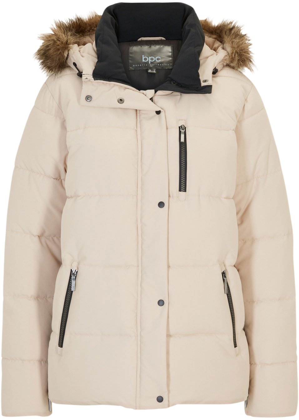Veste matelassée en polyester recyclé avec détails contrastants