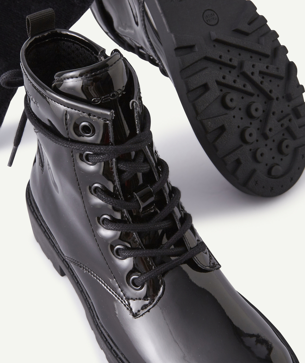 GEOXLES BOTTINES NOIRES VERNIES FILLE
