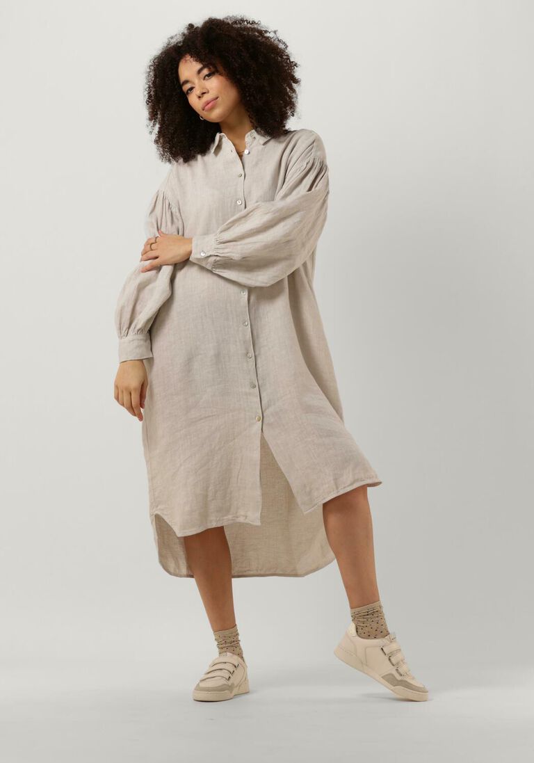 BY-BAR gebroken wit by-bar midi jurk sarah linen long dress
