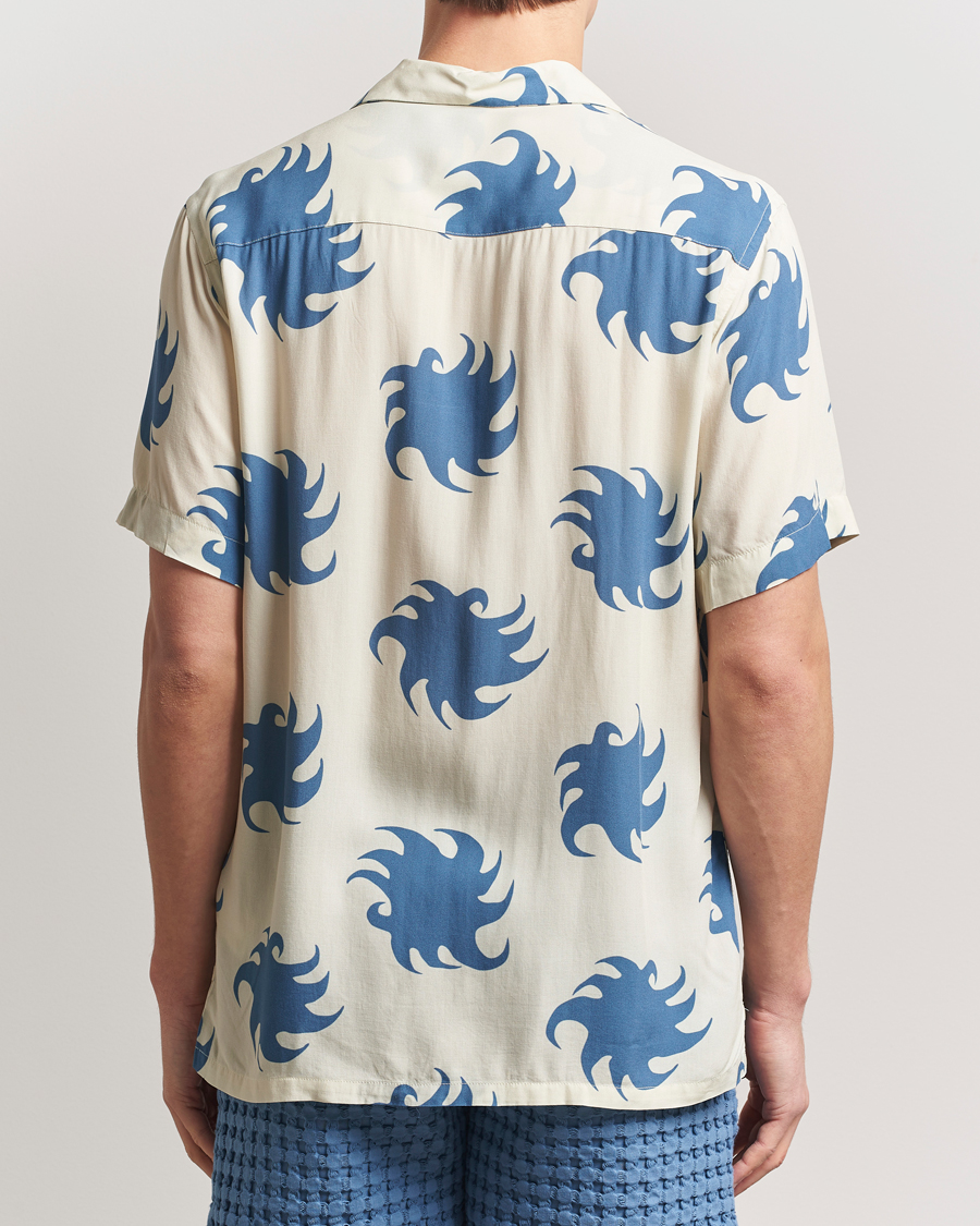 OAS Viscose Resort Short Sleeve Shirt Sky Ember