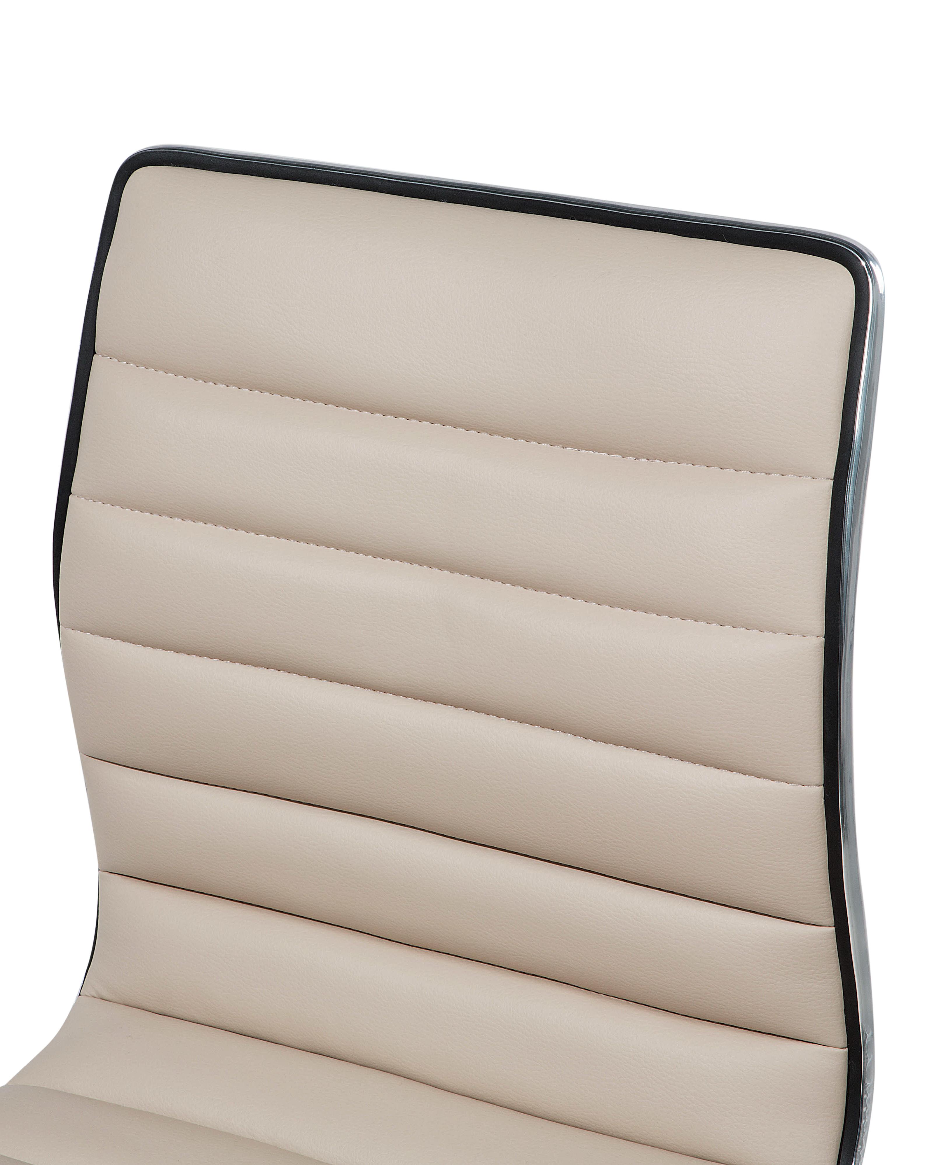Set van 2 barstoelen LUCERNE Kunstleer draaibaar Lichtbeige