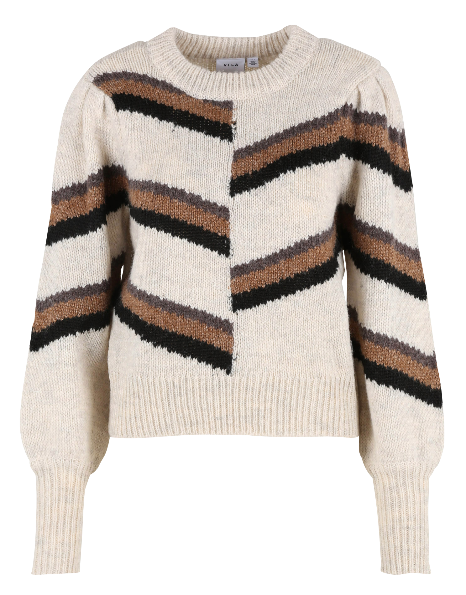 Pull col rond ample | Beige