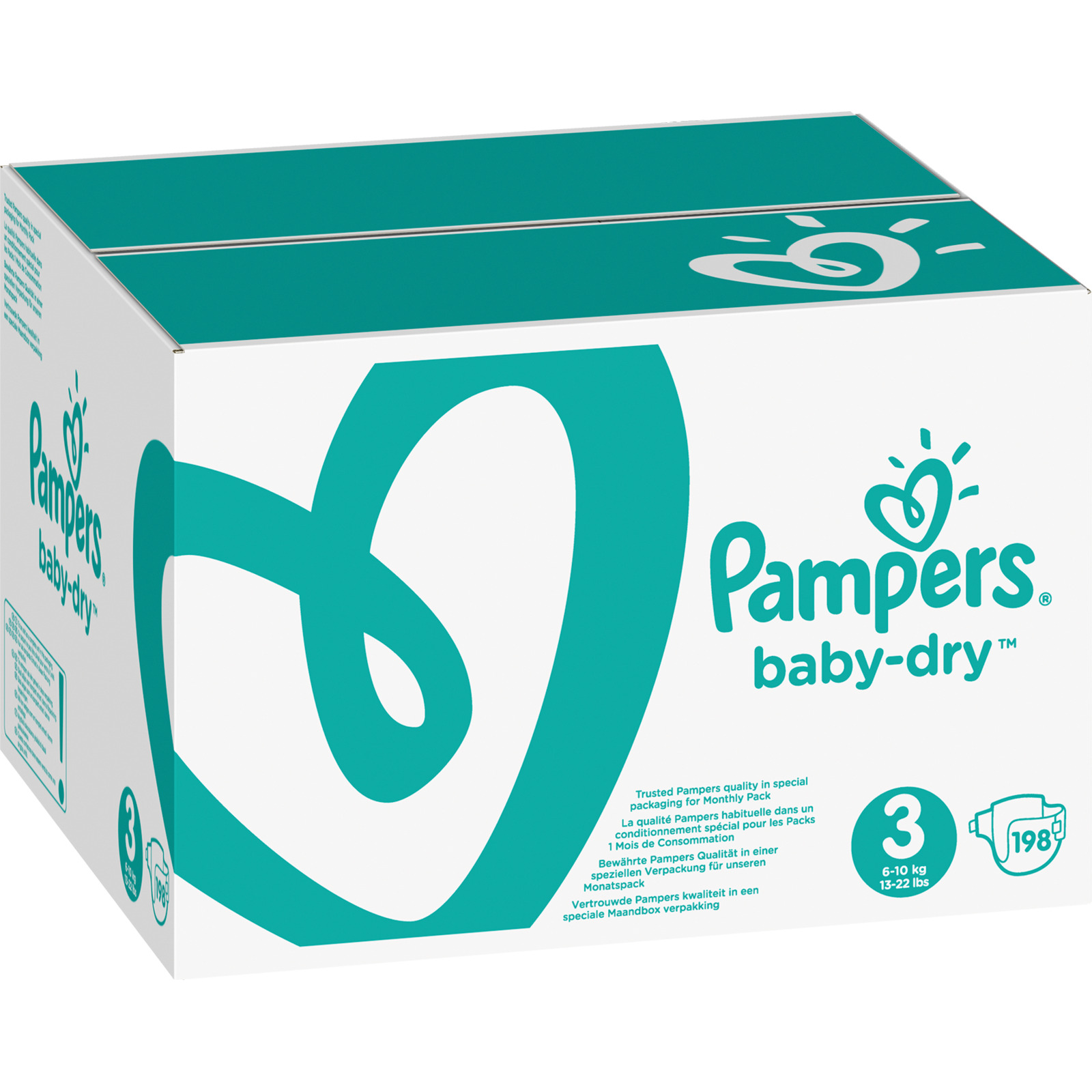 Pampers Baby-Dry Gr. 3 Monatsbox 198 Windeln