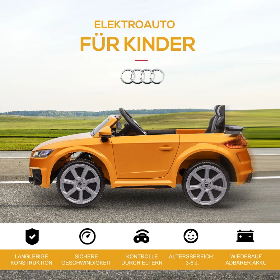 HOMCOM Kinder Elektroauto gelb