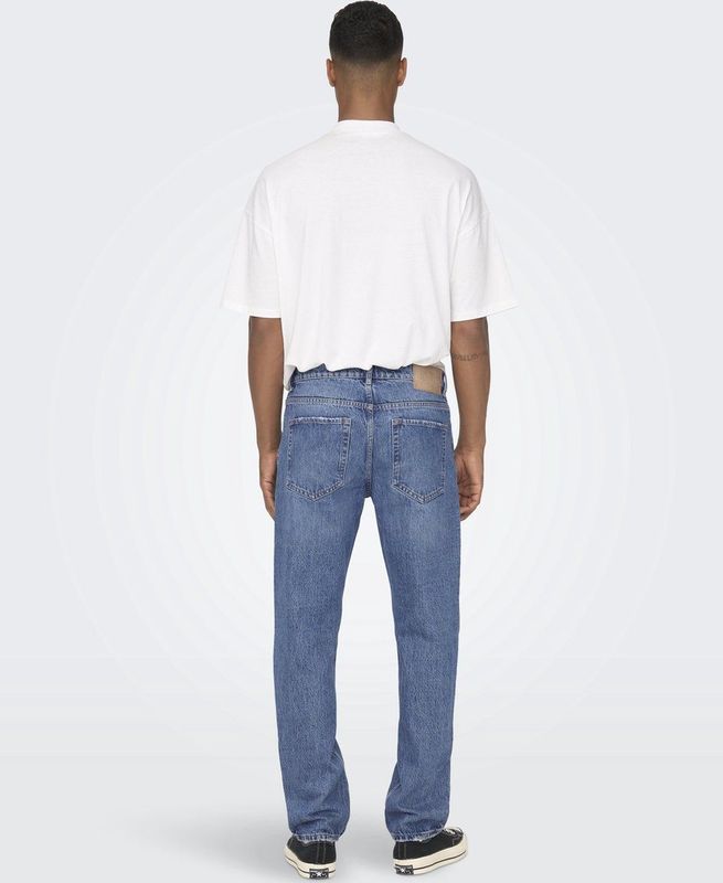 Only & Sons Jeans Onsedge Loose Mid. Blue 4939 Jeans 22024939 Medium Blue Denim Mannen