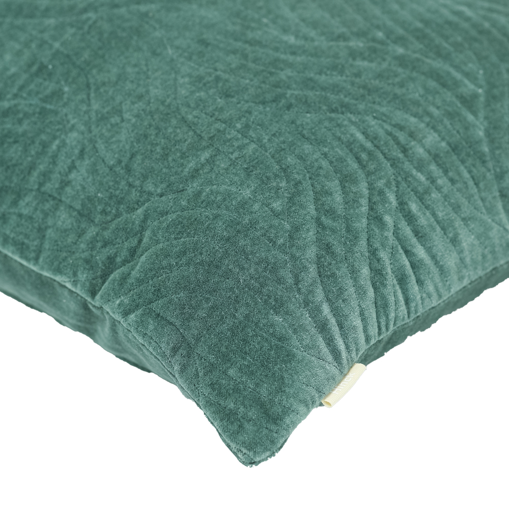 Sierkussen Curve velours seablue 50x50 cm