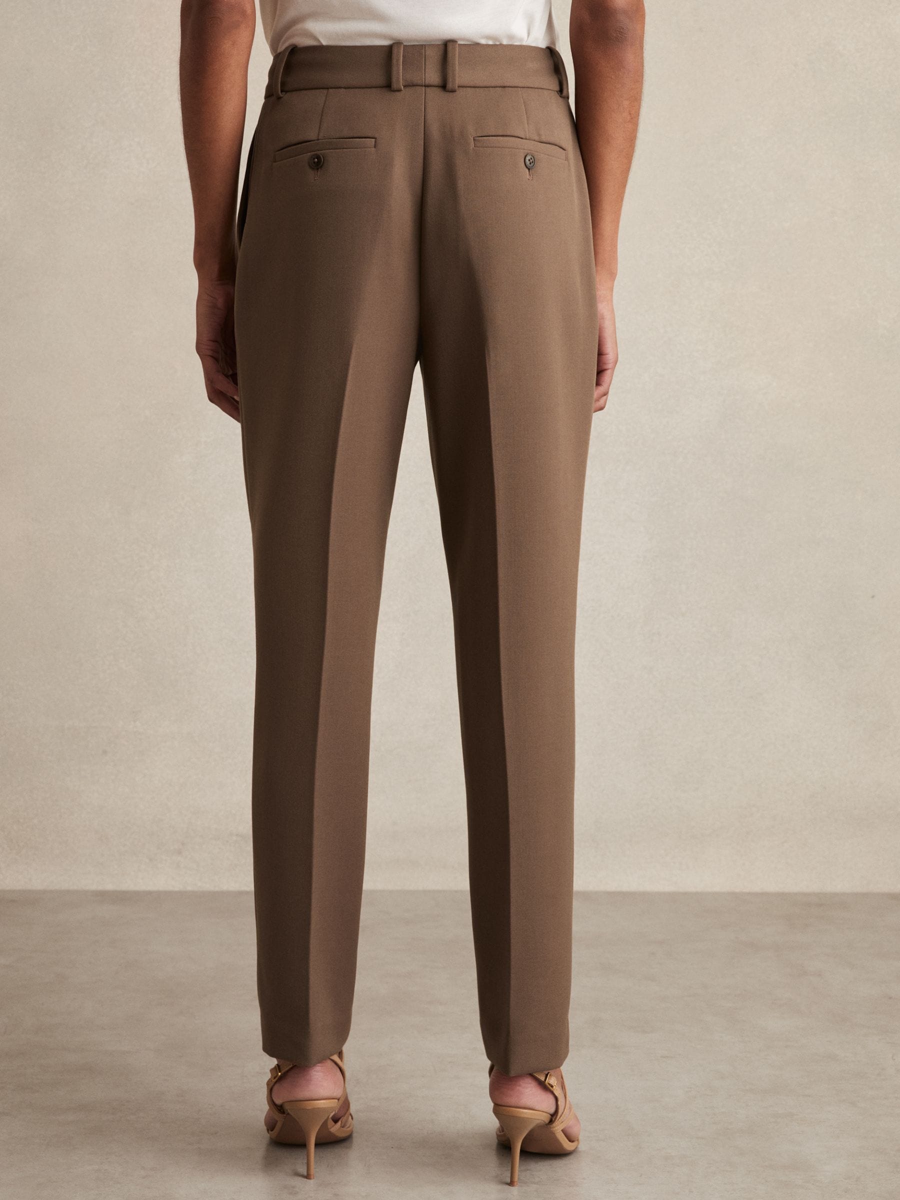 Mink neutraal - Reiss Gabi slim-fit kostuumbroek