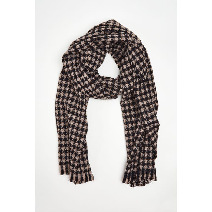 Veritas-Geweven sjaal pied-de-poule lurex