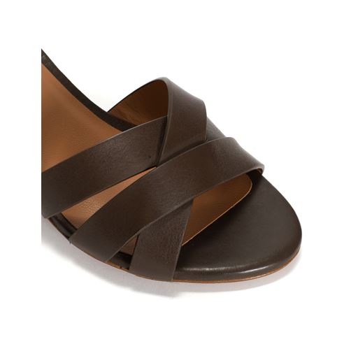 Dico Copenhagen Kaia Højhælede Sandaler, Dark Brown, 39