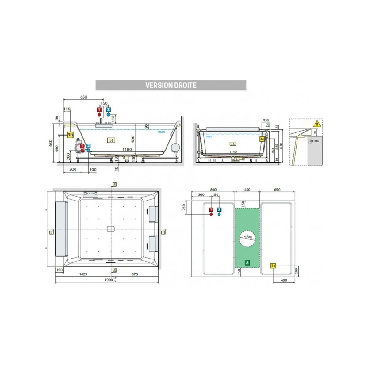 Novellini Divina Dual 190x140 cm