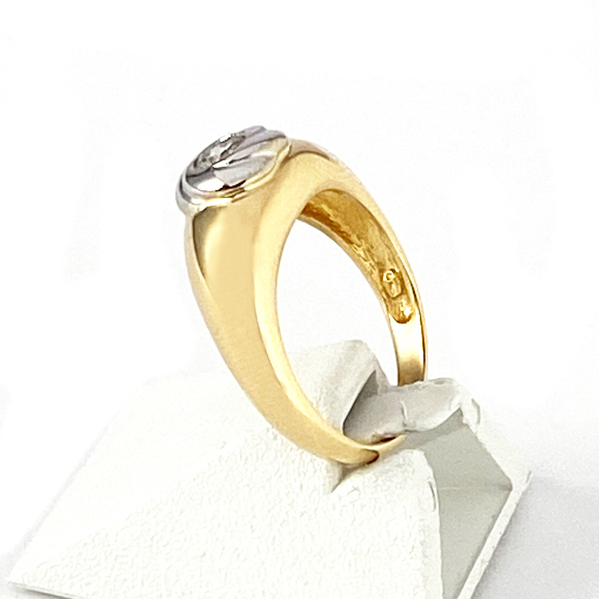 Bague d'occasion or 750 2 tons diamants
