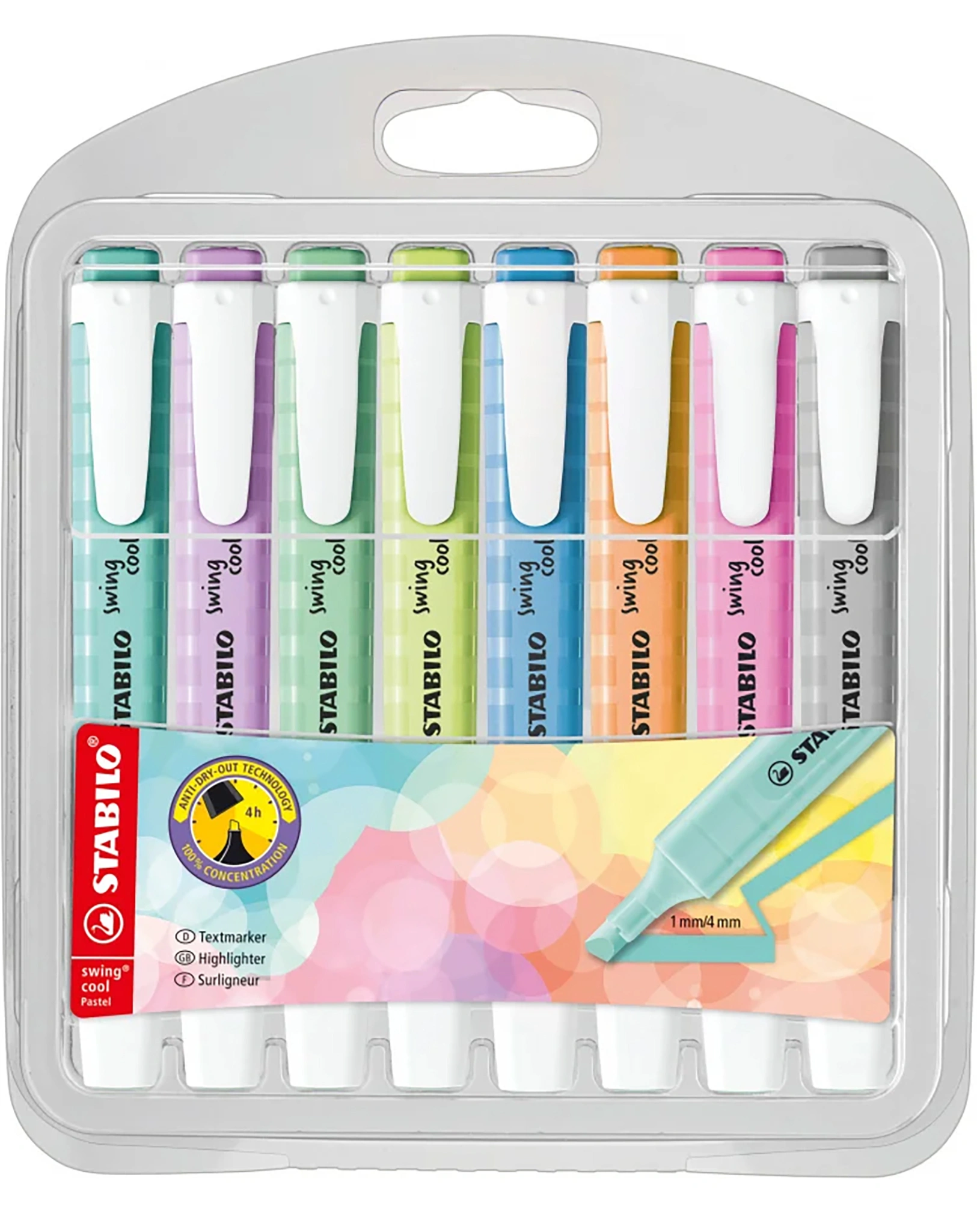 Textmarker STABILO® swing cool Pastel 8er-Pack