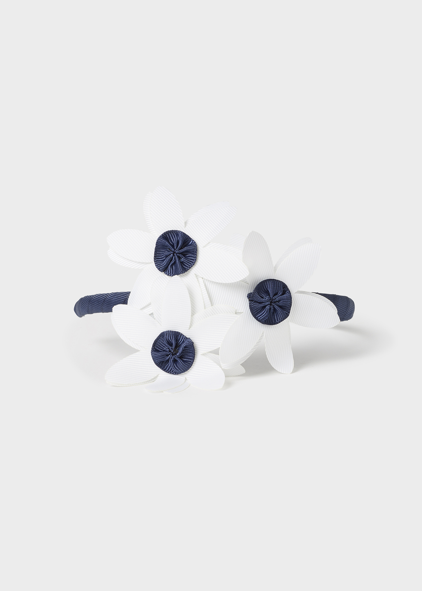 Faixa de cabelo para bebê com aplique floral