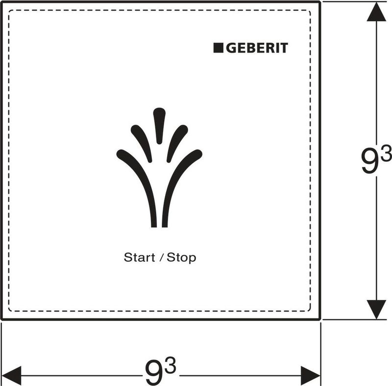 Geberit - AquaClean - Bedieningplaat - Wit - Frontbediening