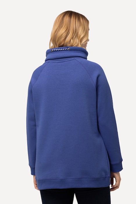 Sweatshirt, weiter Stehkragen, Taschen, Raglan-Langarm