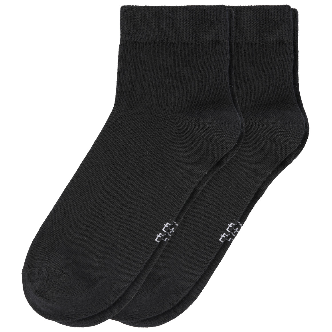 2 Paar Herren Sneaker-Socken unifarben schwarz