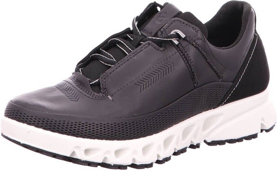 Ecco Multi-Vent comfort leren veterschoenen zwart