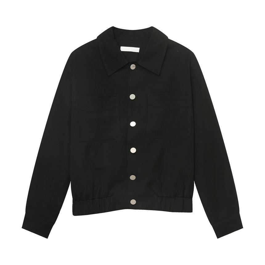 FAERIS - Effen overhemd met knoopjes / Hoge taille, wijde broek