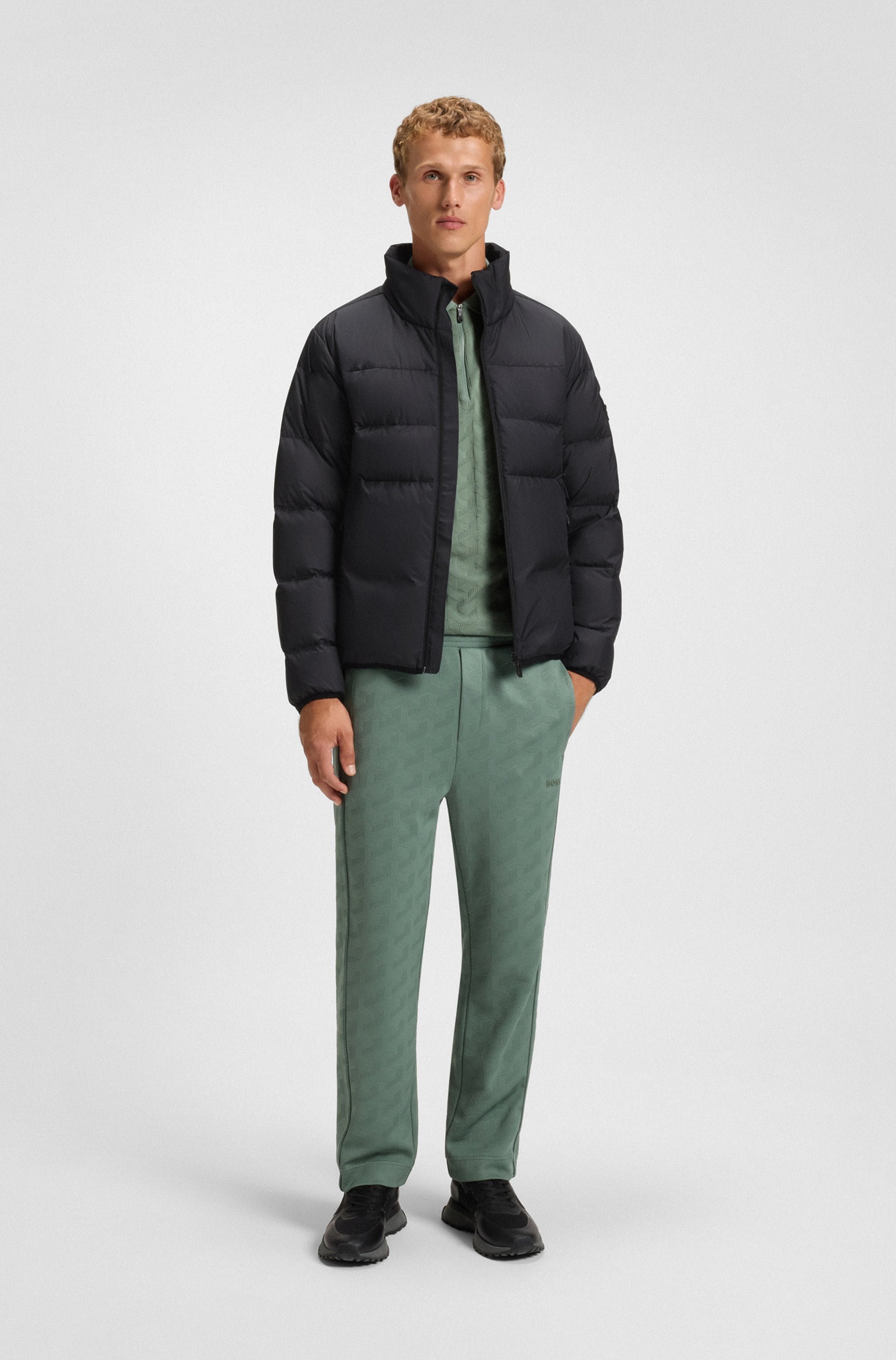 BOSS GREEN Daunenjacke »OW Urbanex Puffer« Stehkragen, reflektierende Details, Ärmeltasche
