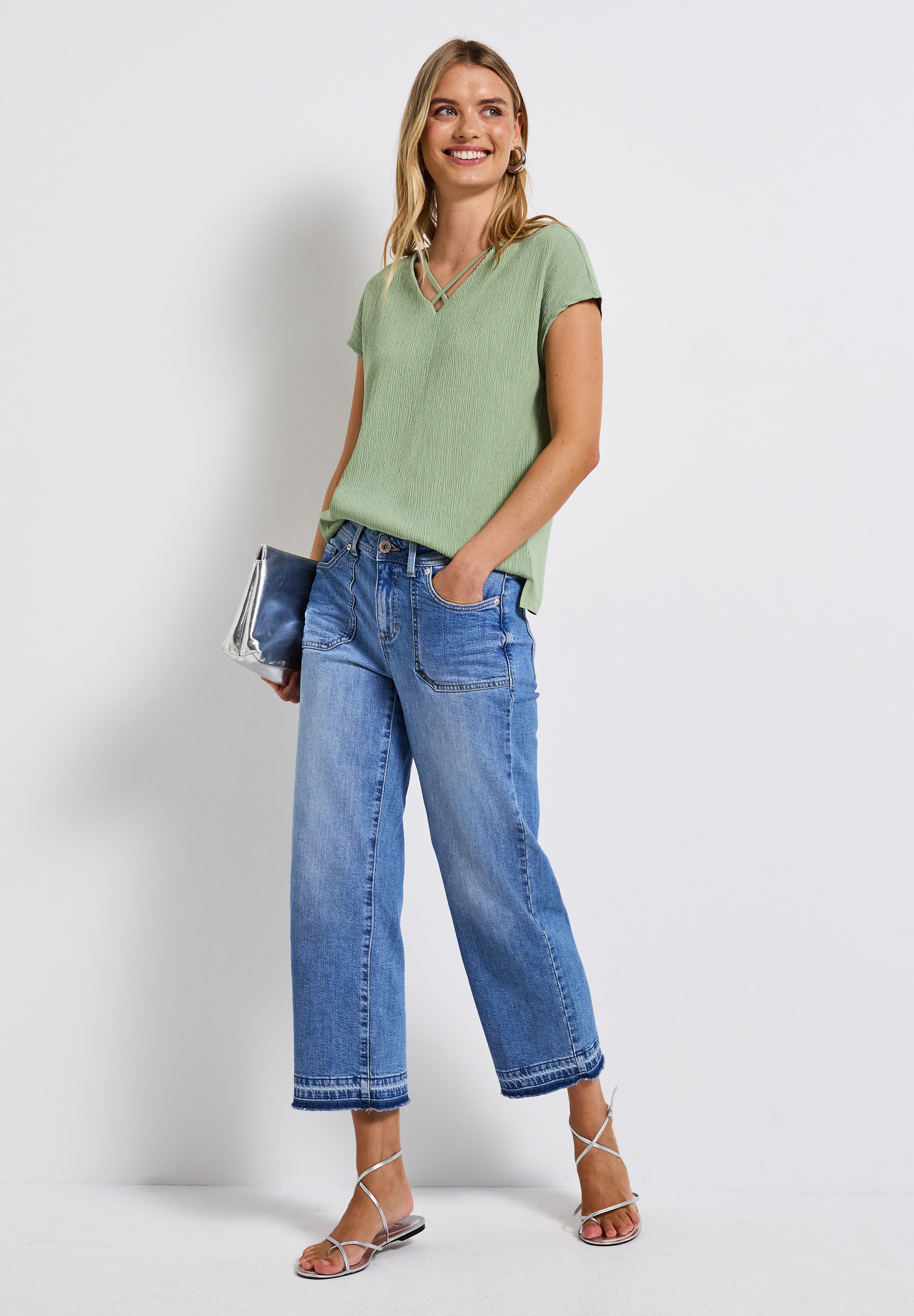 STREET ONE Shirttop , mit Struktur