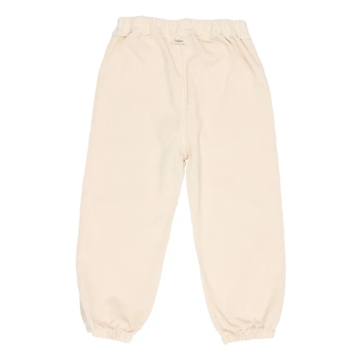 Búho Pantalon Velours Milleraies Poches | Ecru