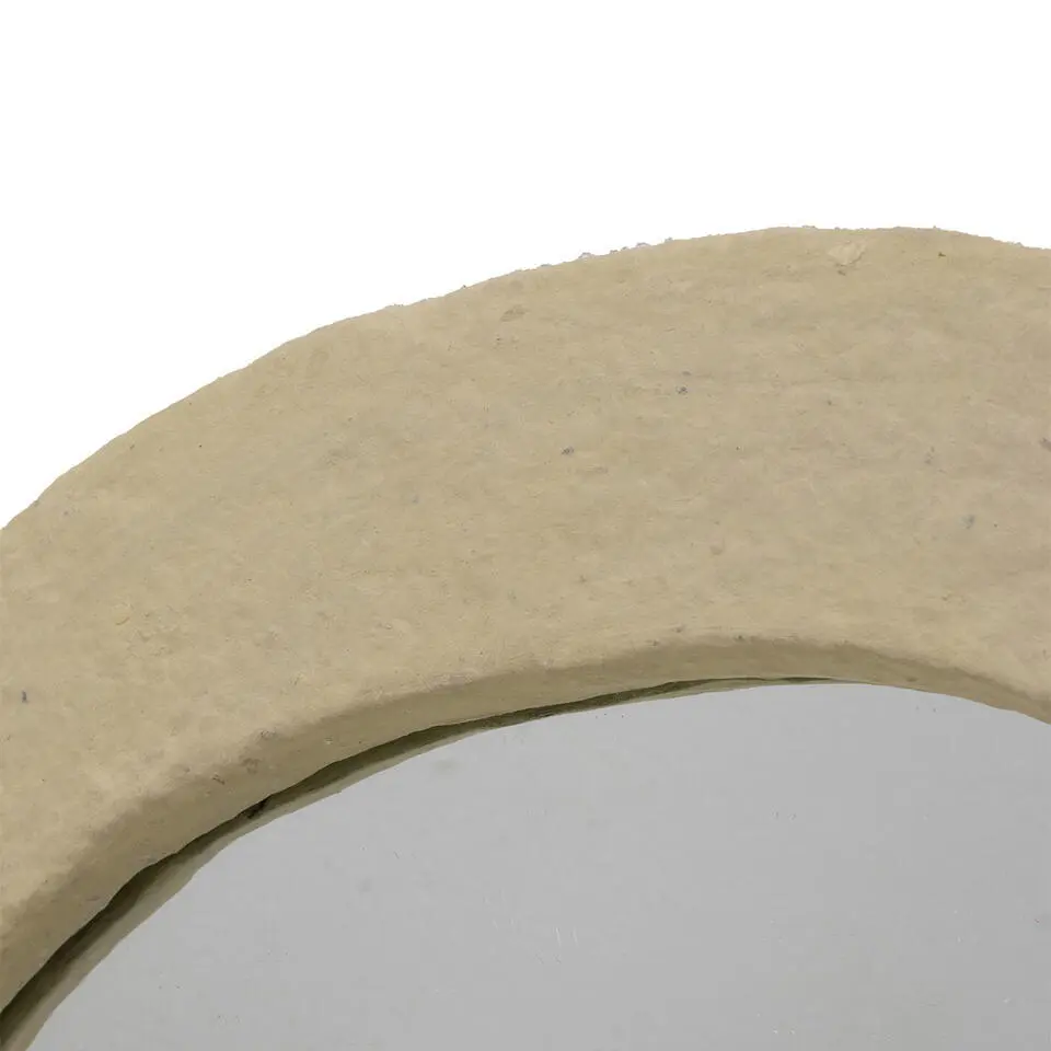 Spiegel Rond - Naturel Papier-Maché - 60x4x60cm - Paige