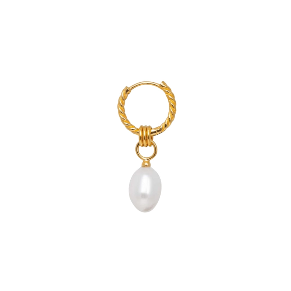 IX STUDIOS  Ocean Pearl hoop - forgyldt