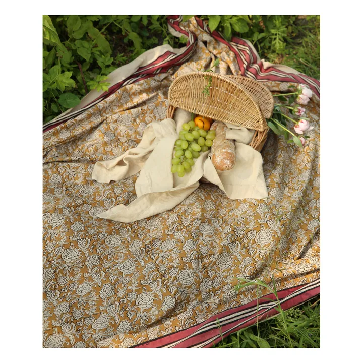 Doing Goods Plaid en coton Botanical  | Sable