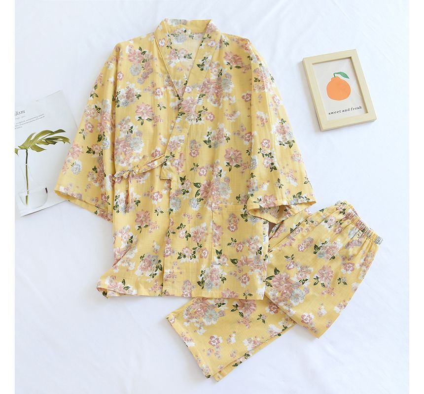 Somnus - Pyjamaset met bloemenprint