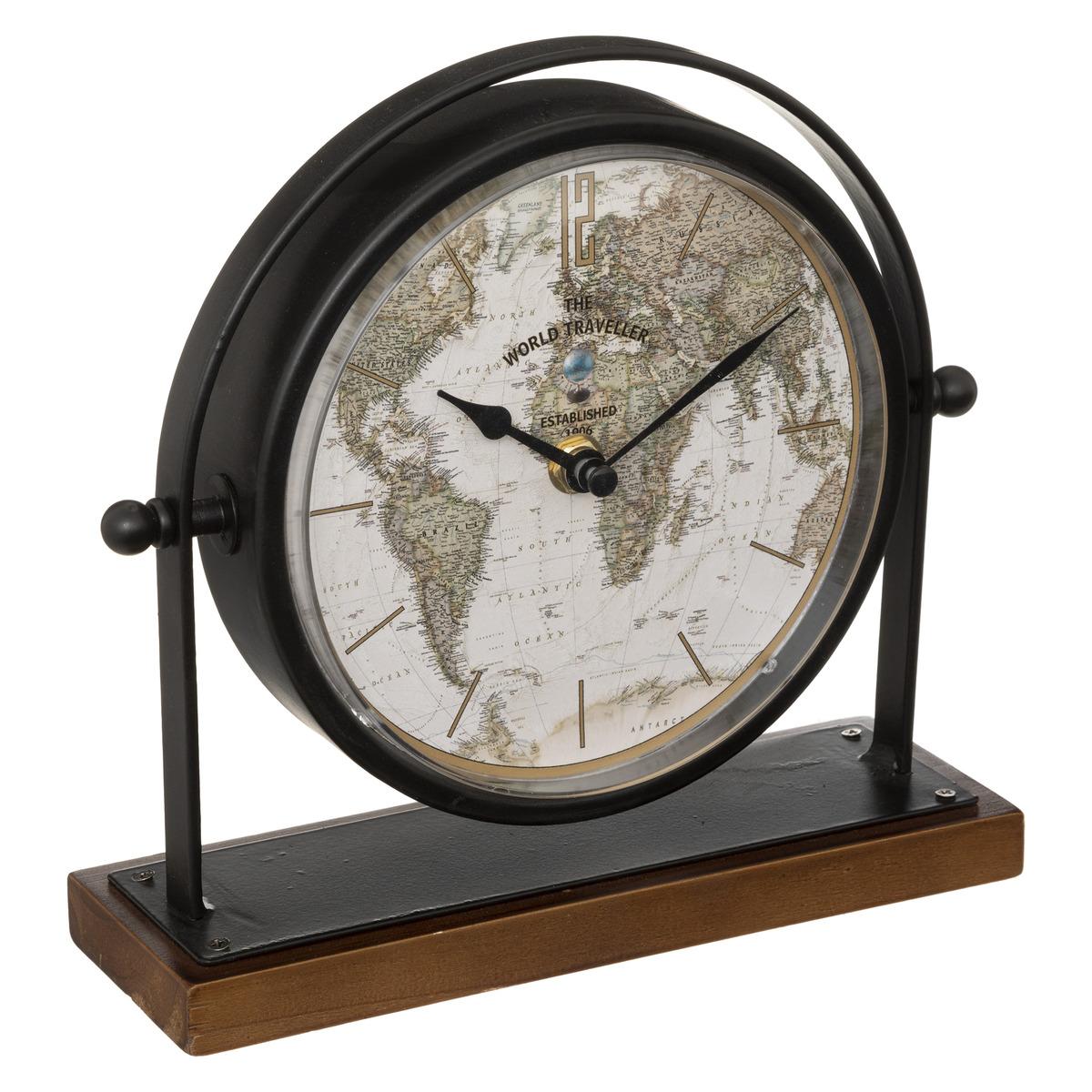 HORLOGE A POSER METAL FLAVIA H.20CM