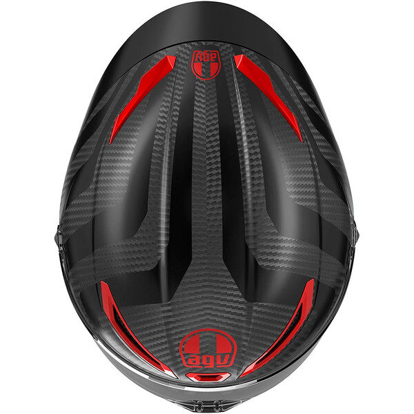 AGV - Casque Pista GP RR Intrepido Carbone / Noir / Rouge / Mat