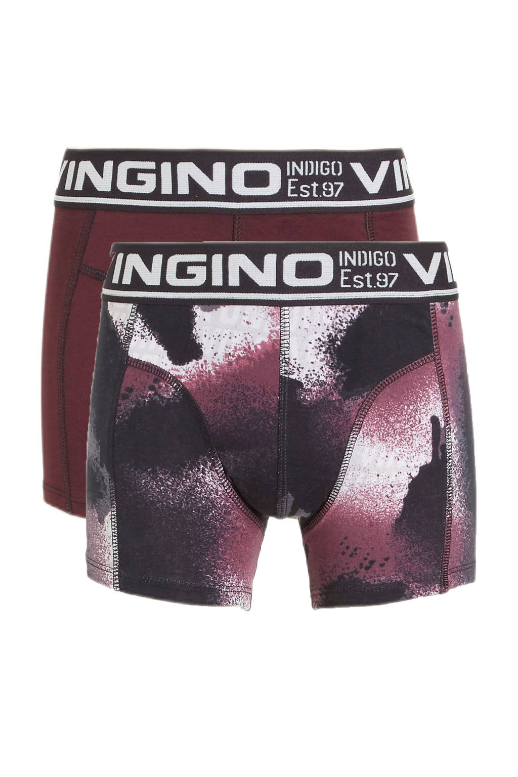 boxershort - set van 2 rood/zwart