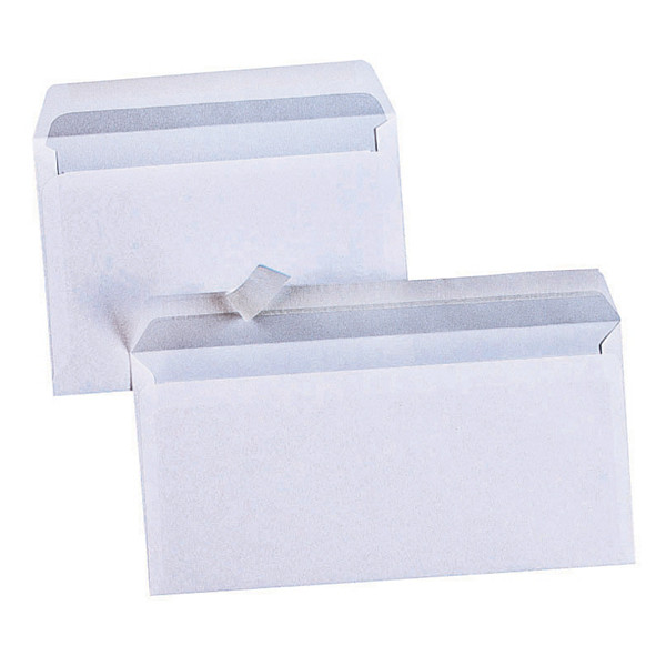500 enveloppes 114 x 229 blanches sans fenêtre  autocollantes La Couronne