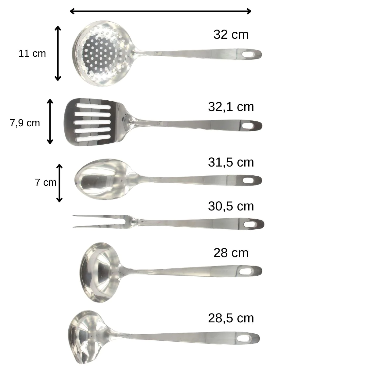 Ensemble ustensiles de cuisine 6 pièces inox Oxford Fackelmann