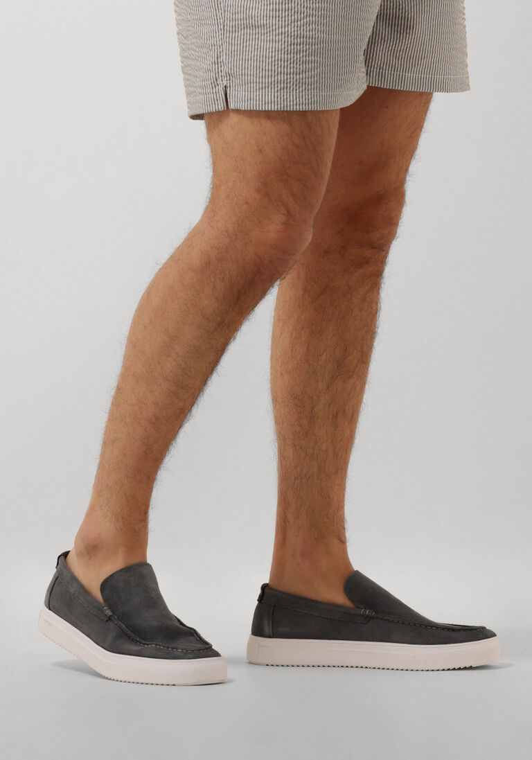 grijze blackstone loafers giulio