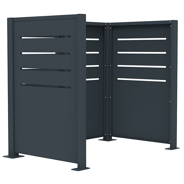 Cache-conteneur à fixer maestro metal - 3 modules -  metal, anthracite mat 7016