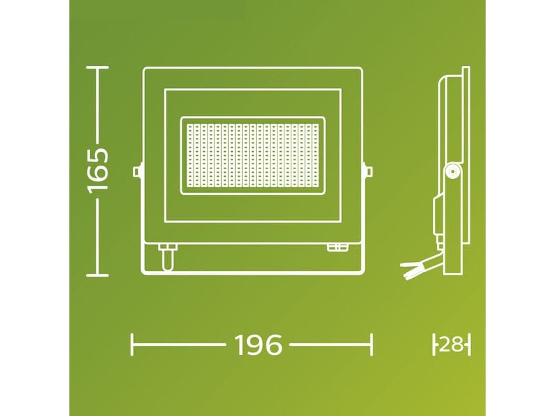 Philips Lois Flutlicht UE 24W 3000 K IP65 anthrazit 24 W Hocheffizienter Scheinwerfer