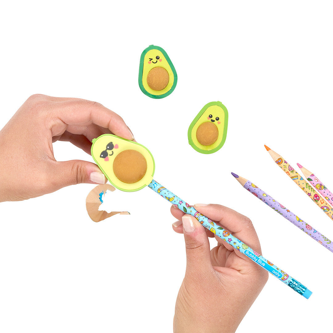 Ooly gummen en puntenslijper avocado