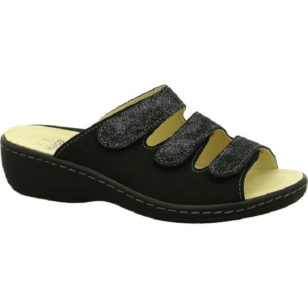 Nubuk/Pontini (3517.6/Wechselfussbett 9909) /0152 schwarz/silber-