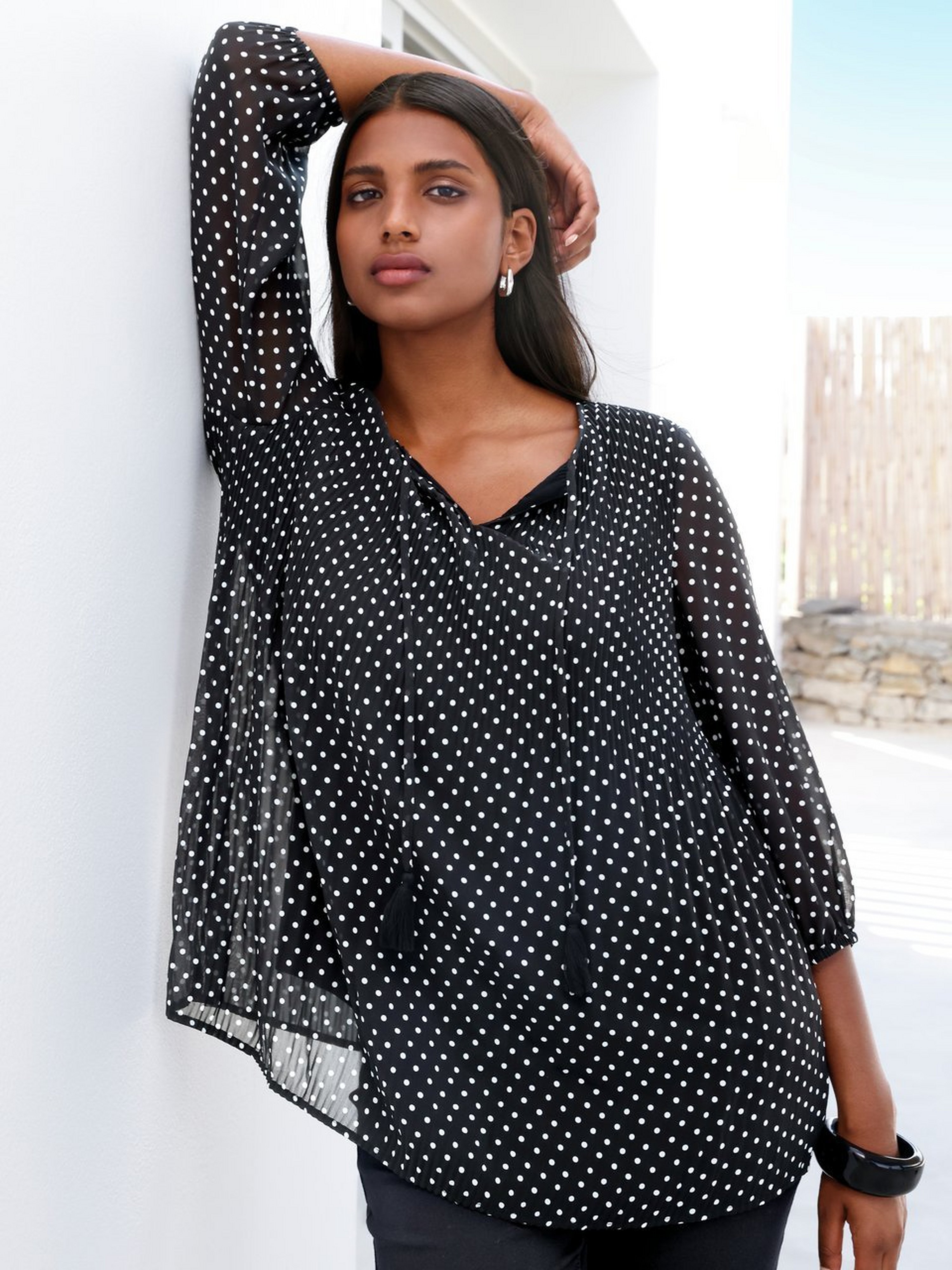 Bluse mit 3/4-Arm