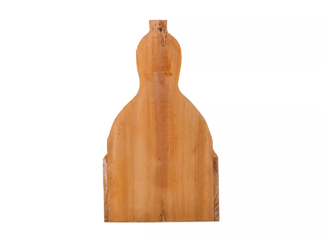 Panier porte-fleurs en bois marron 18x18x10/30h