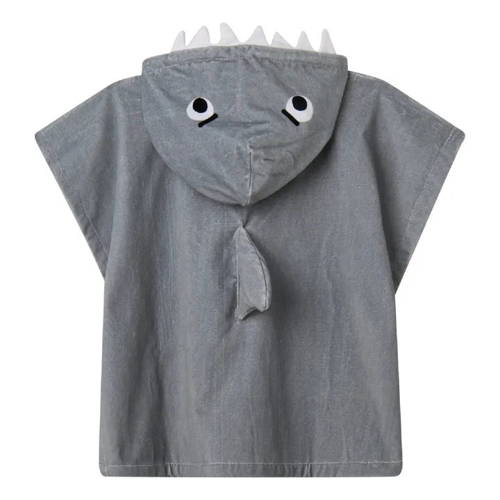 Stella McCartney Kids Poncho de Bain Requin | Gris