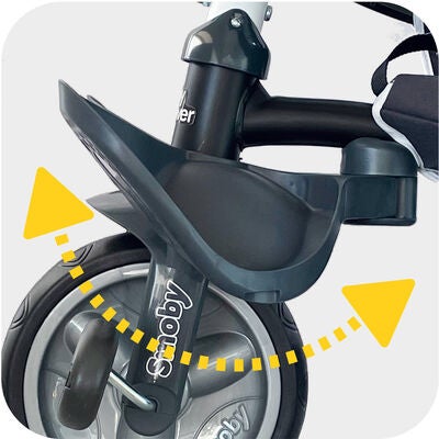 Smoby Trehjuling Baby Driver, Grå