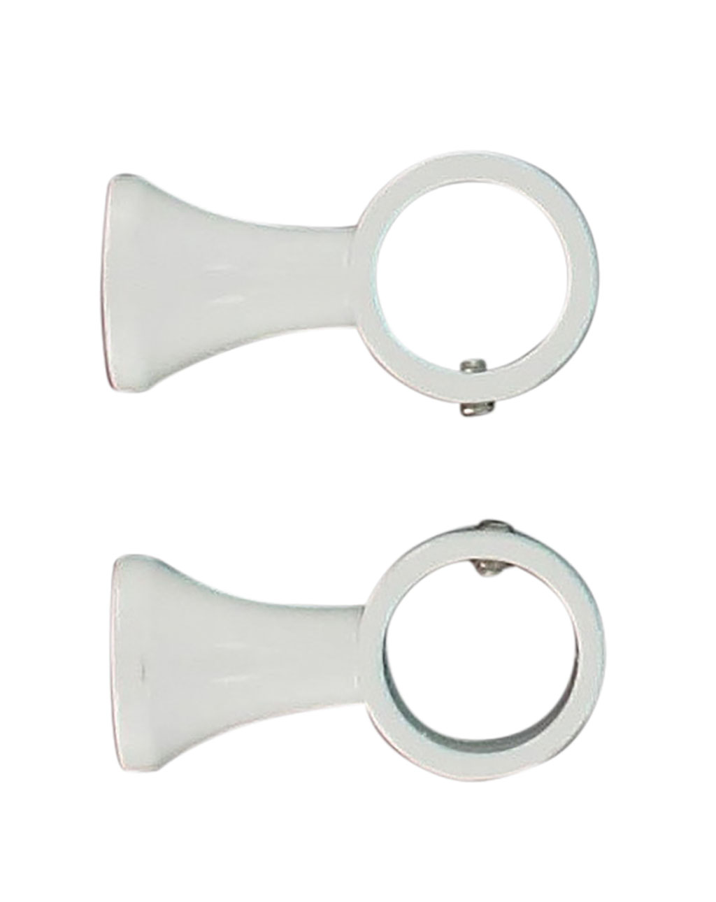 Lot de 2 supports tringle rideau simples blancs D 16mm
