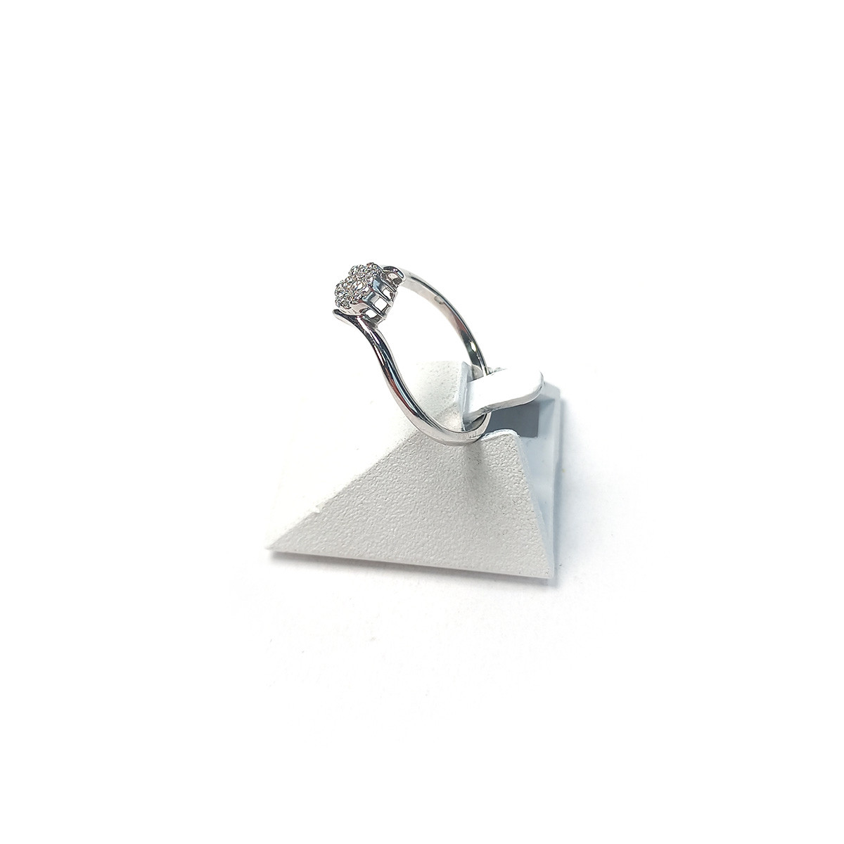 Bague d'occasion or 750 blanc diamant