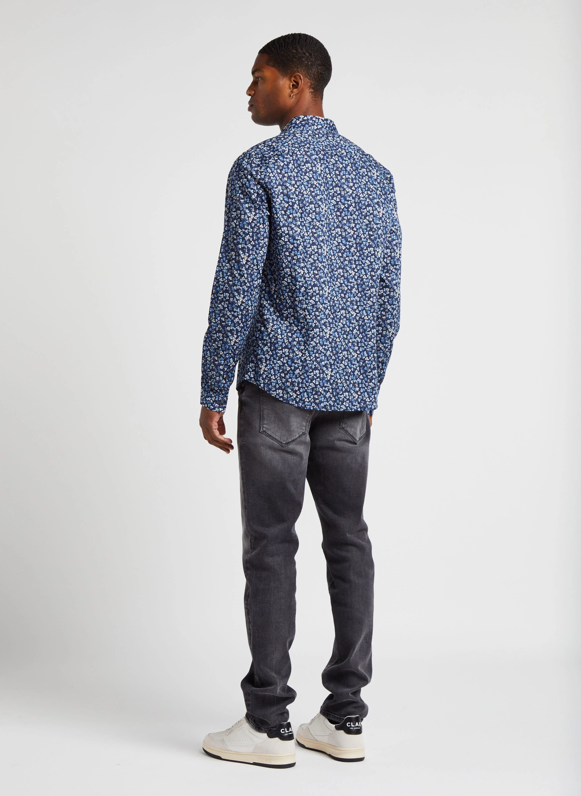 Jean slim en coton mélangé | Gris