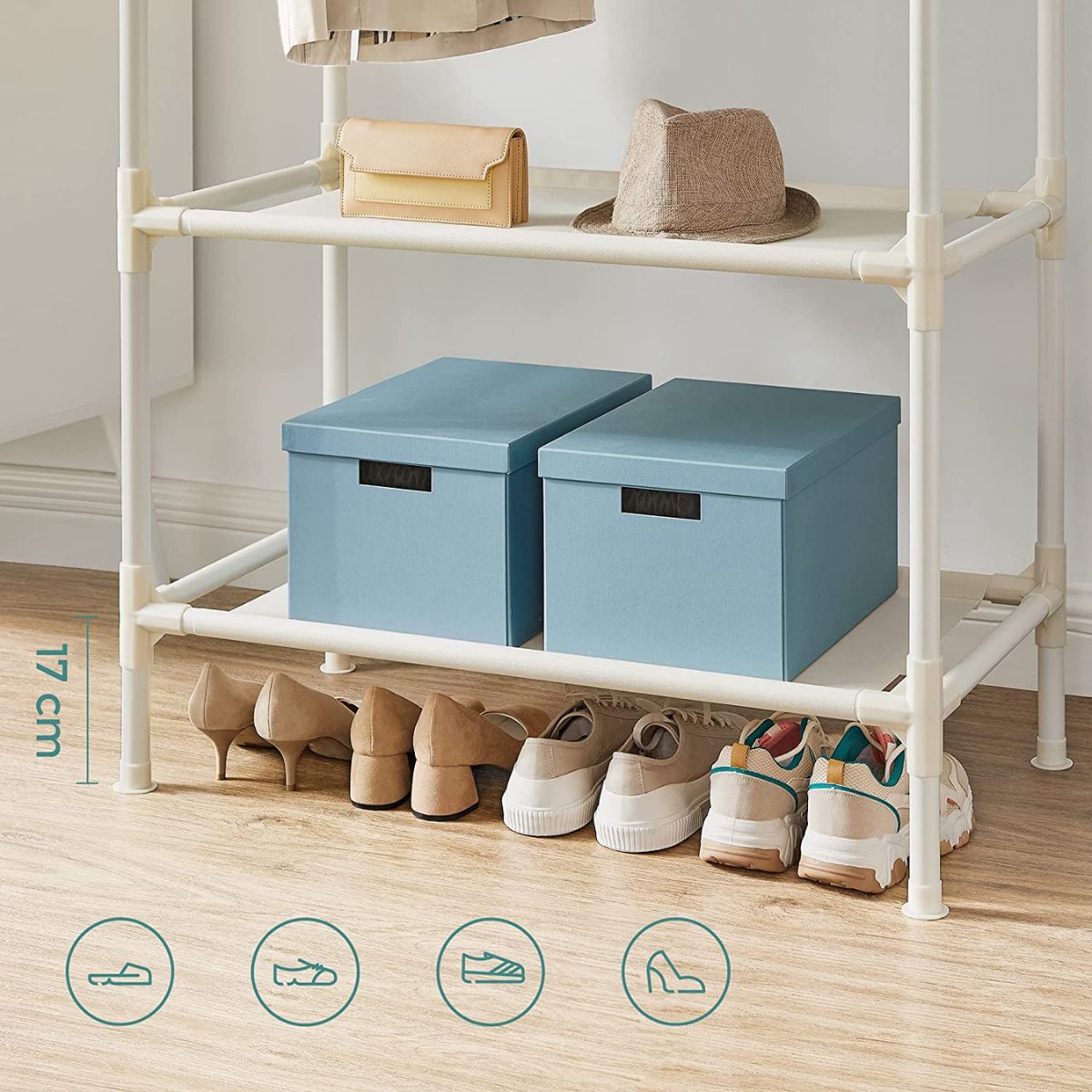 Calicosy - Kledingkast - H176 cm - Wit