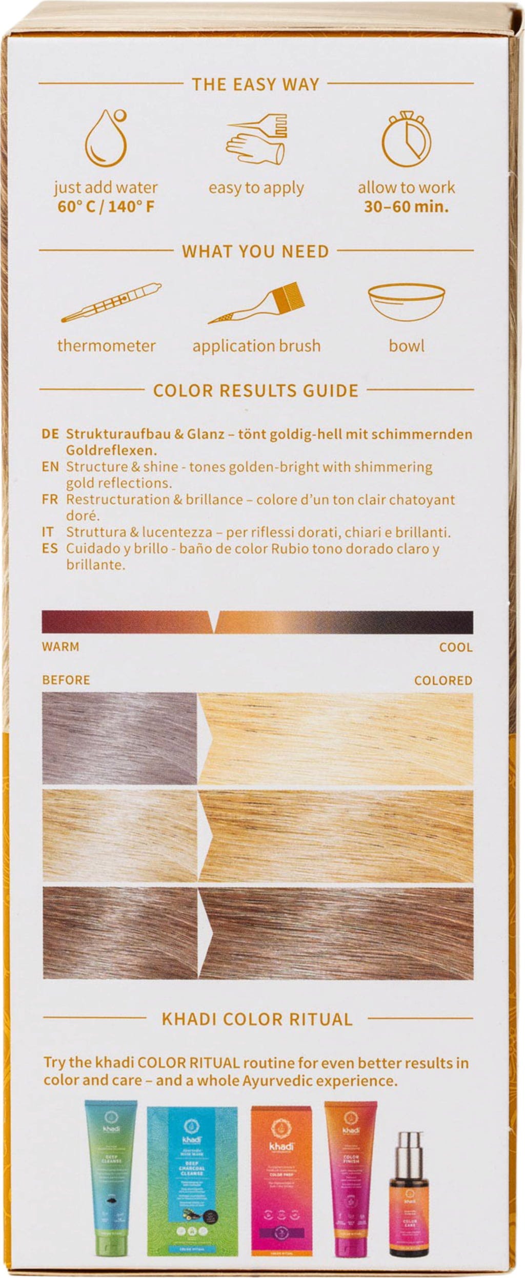 Khadi®  Pflanzenhaarfarbe Goldhauch, 100 g
